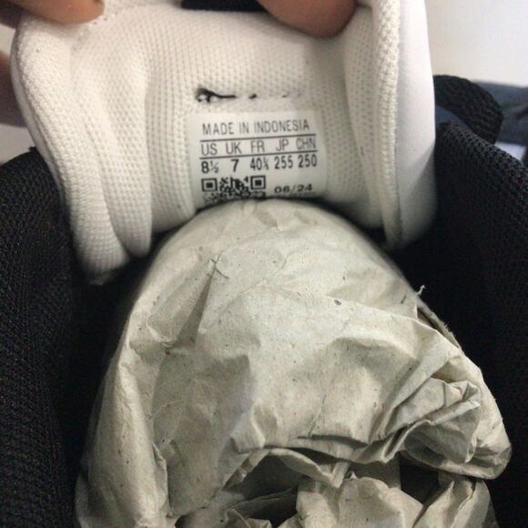 Adidas Womens VL Court 3 Sneaker Black White Gold Metallic Size 8.5 Skateboard - Picture 7 of 7